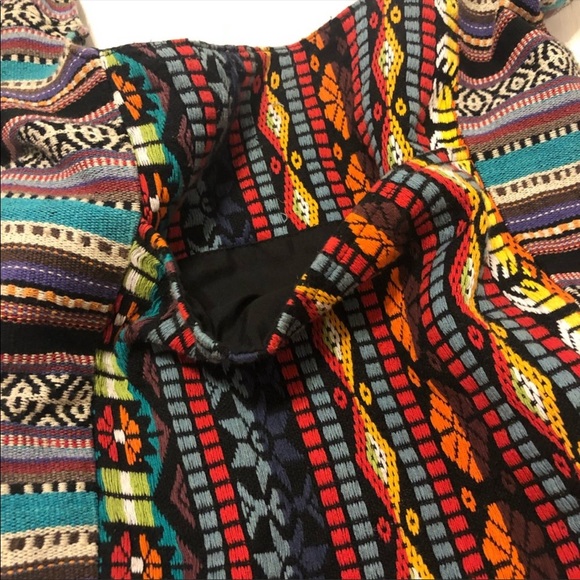 Boho Tribal Pouch Sling Tote Bag w Side Pockets. - Picture 4 of 7